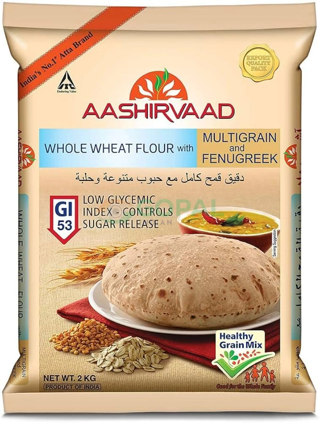 Aashirvaad Multigrain Atta with Fenugreek 2Kg - Chappati Flour
