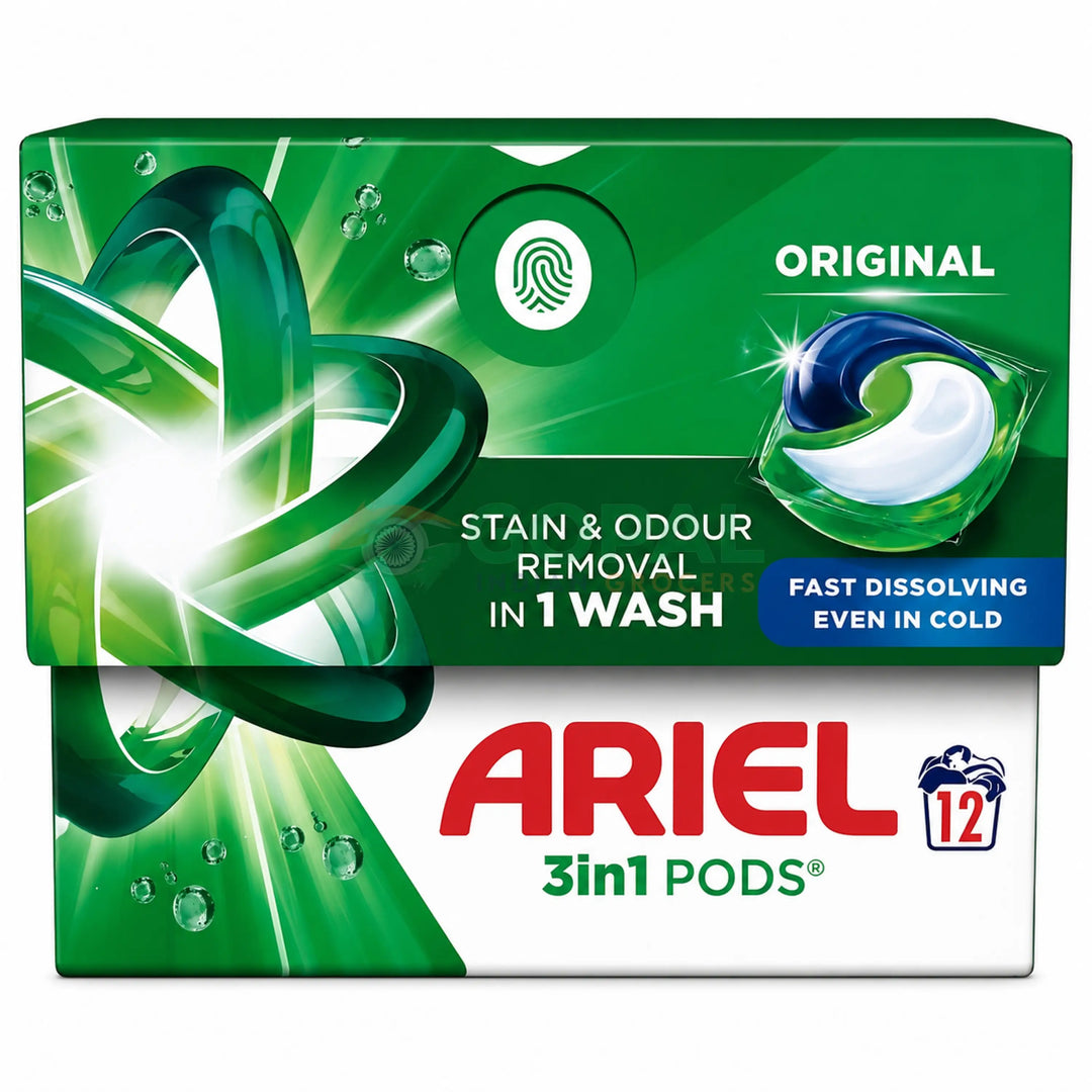 Ariel 3in1 Pods Original Laundry Capsules 12 Washes - Cleaning Products