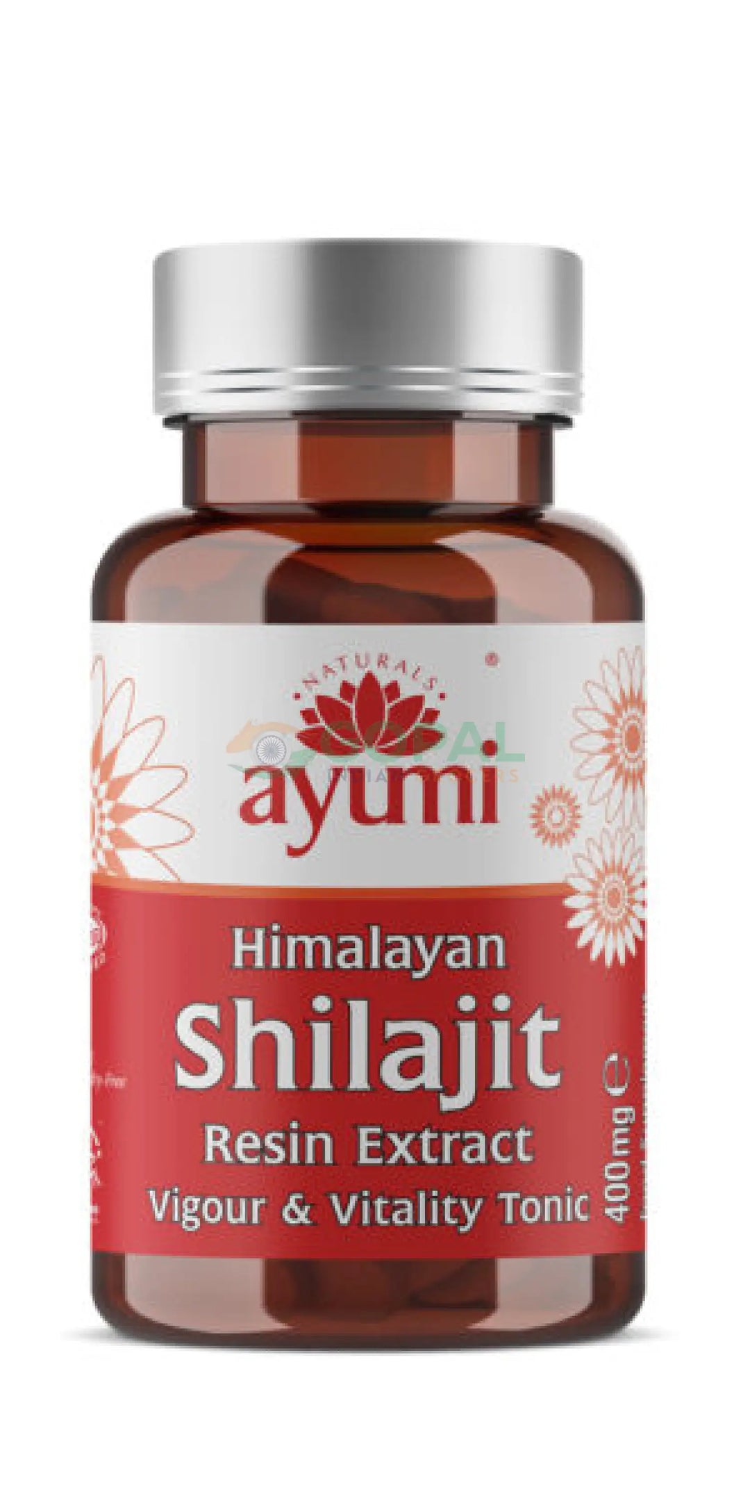 Ayumi Shilajit Extract Vegan Capsules 400mg (60 Capsules) - Health & Herbal Products