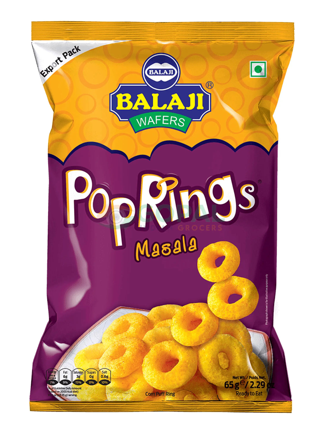 Balaji Pop Rings Masala 65g - Other Snacks