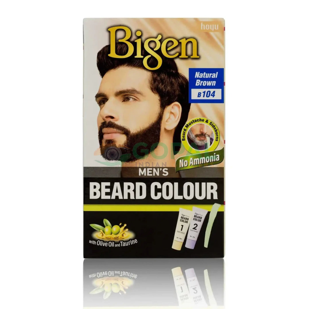 Bigen Men’s Beard Colour (104) Natural Brown 40g - Hair Color