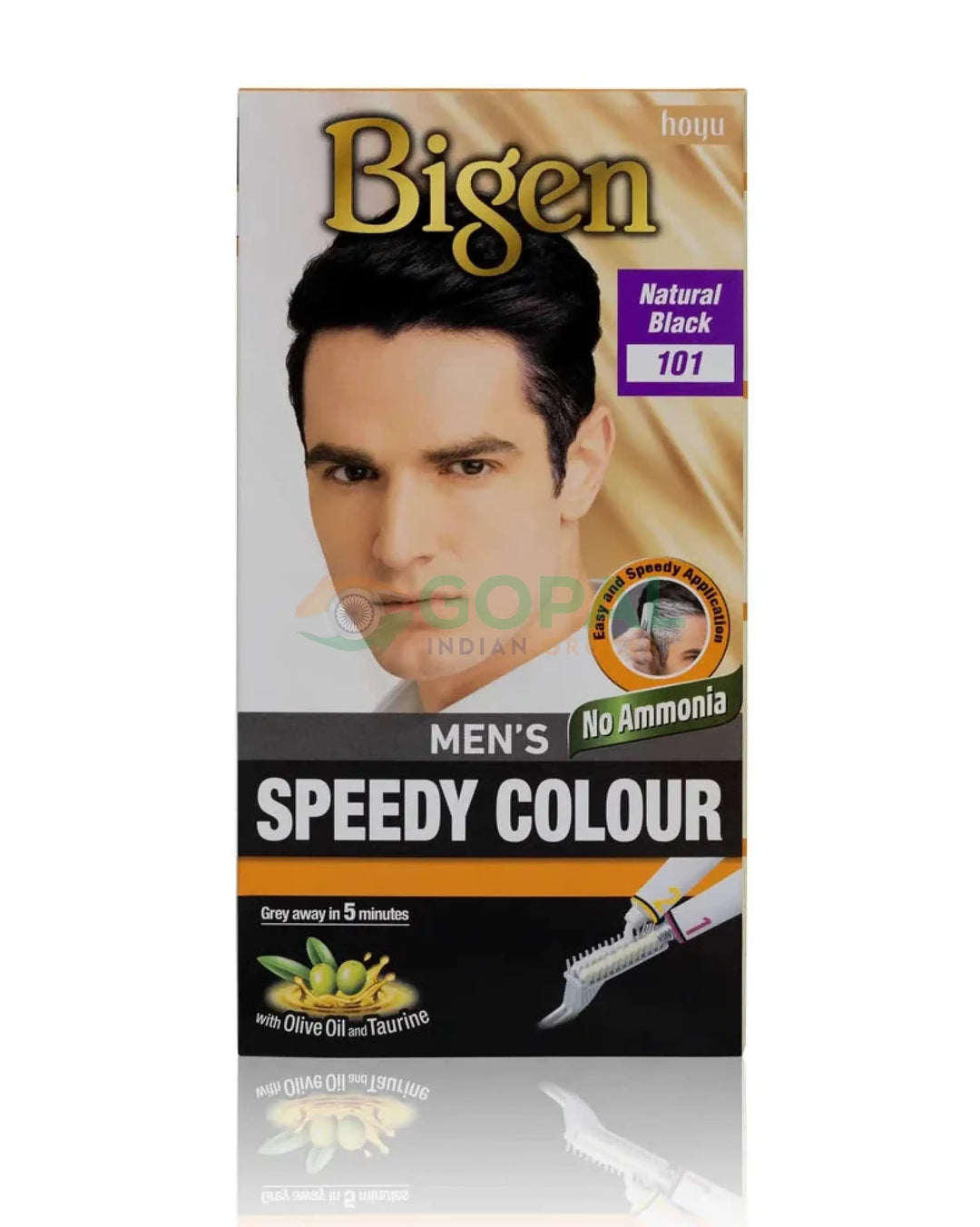 Bigen Men’s Speedy Colour (101) Natural Black 80g - Hair Color