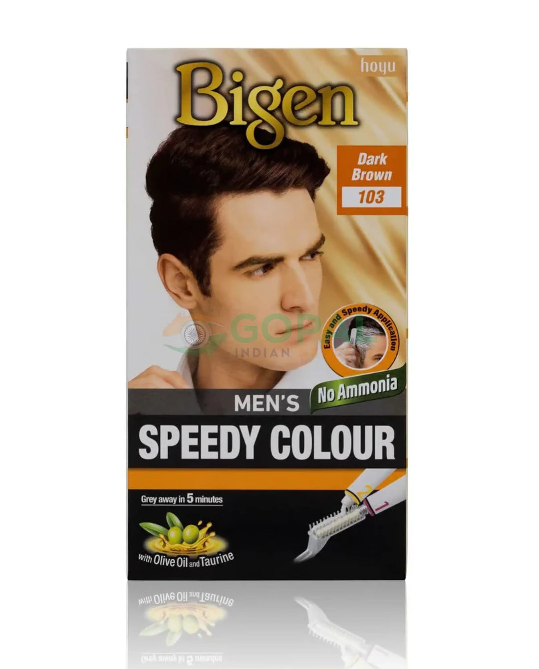 Bigen Men’s Speedy Colour (103) Dark Brown 80g - Hair Color