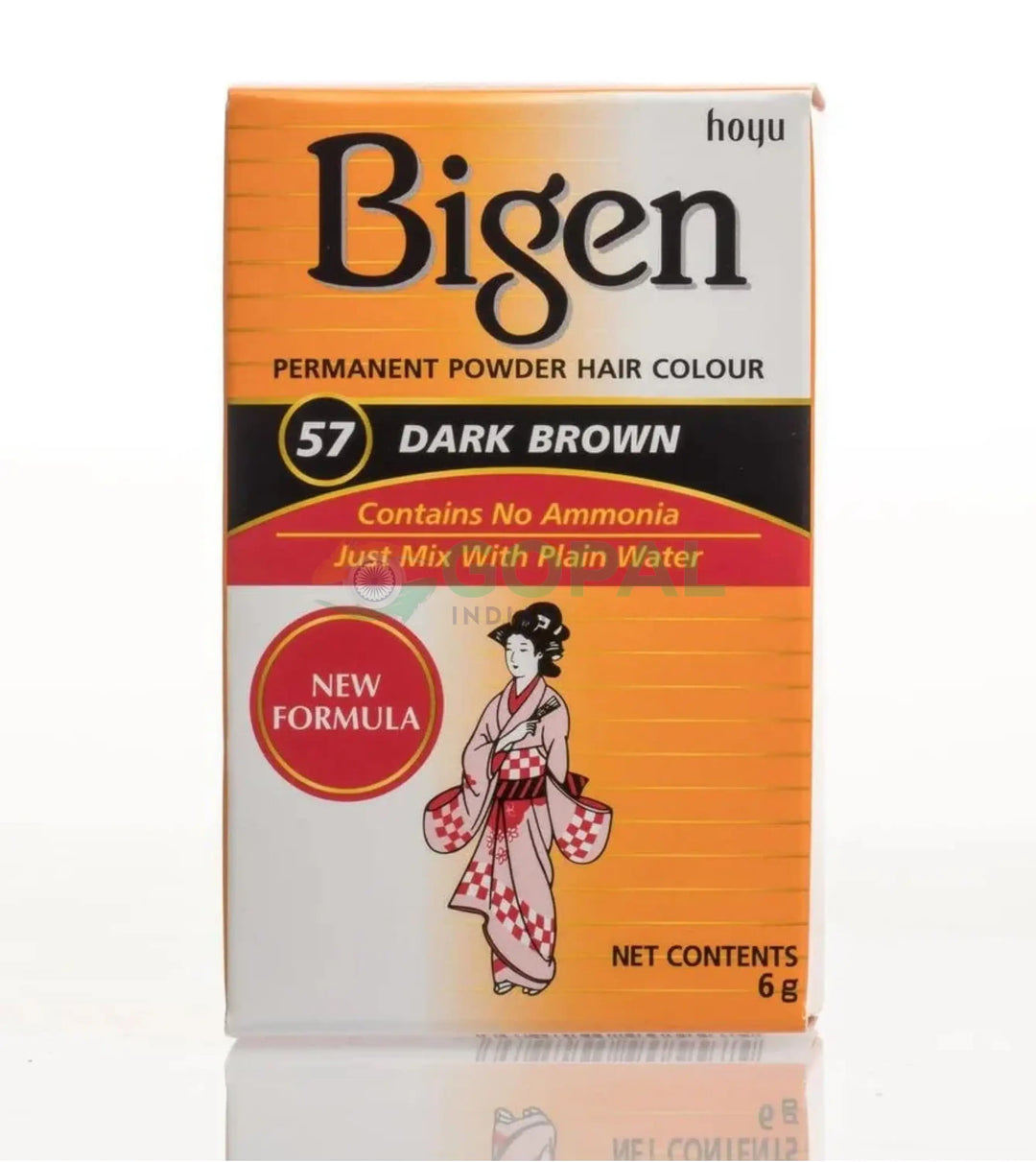 Bigen Permanent Powder Hair Colour (57) Dark Brown 6g - Hair Color