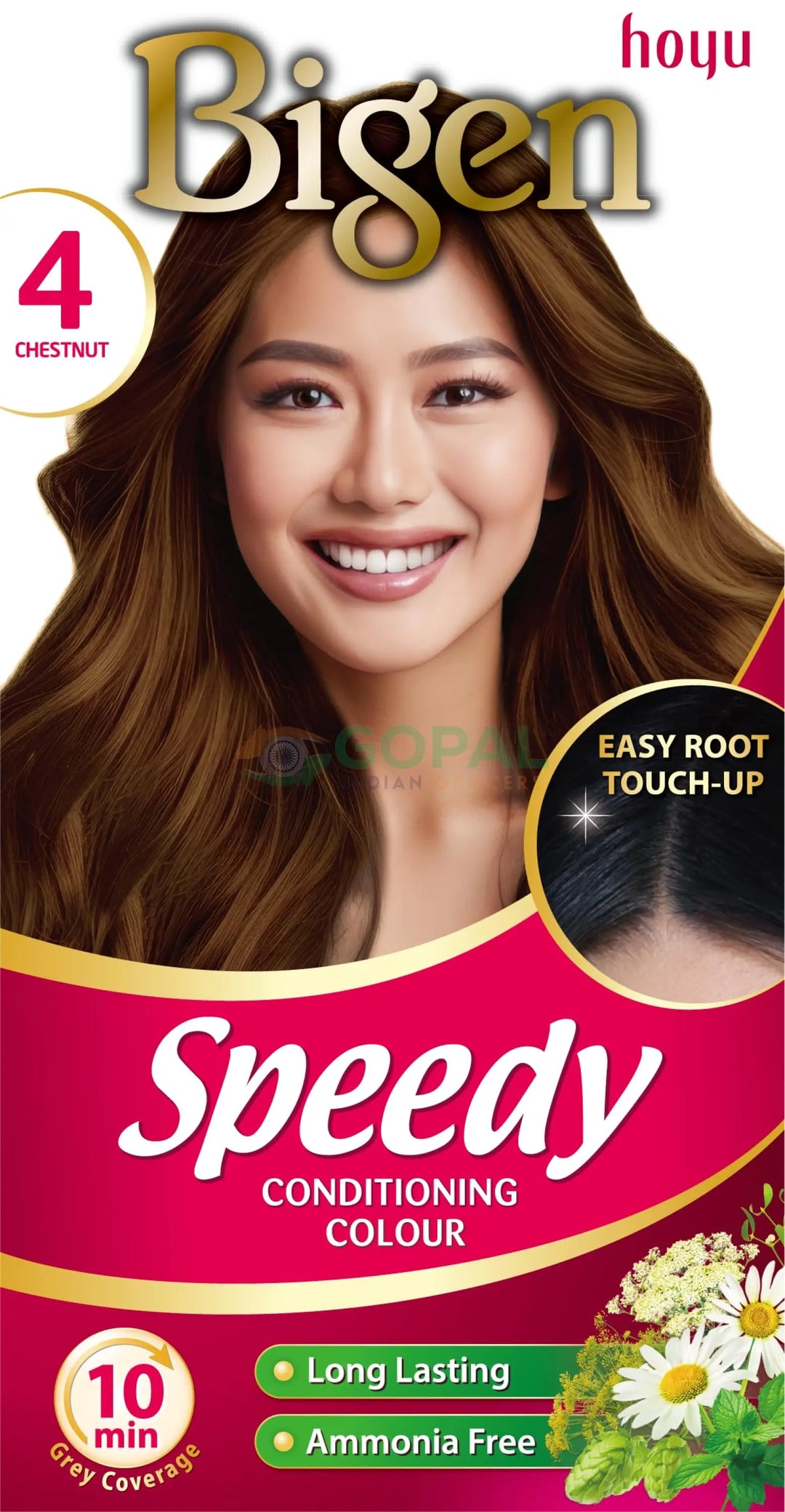 Bigen Women’s Speedy Colour (4) Chestnut 80g - Hair Color