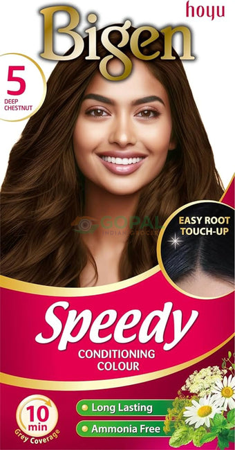 Bigen Women’s Speedy Colour (5) Deep Chestnut 80g - Hair Color