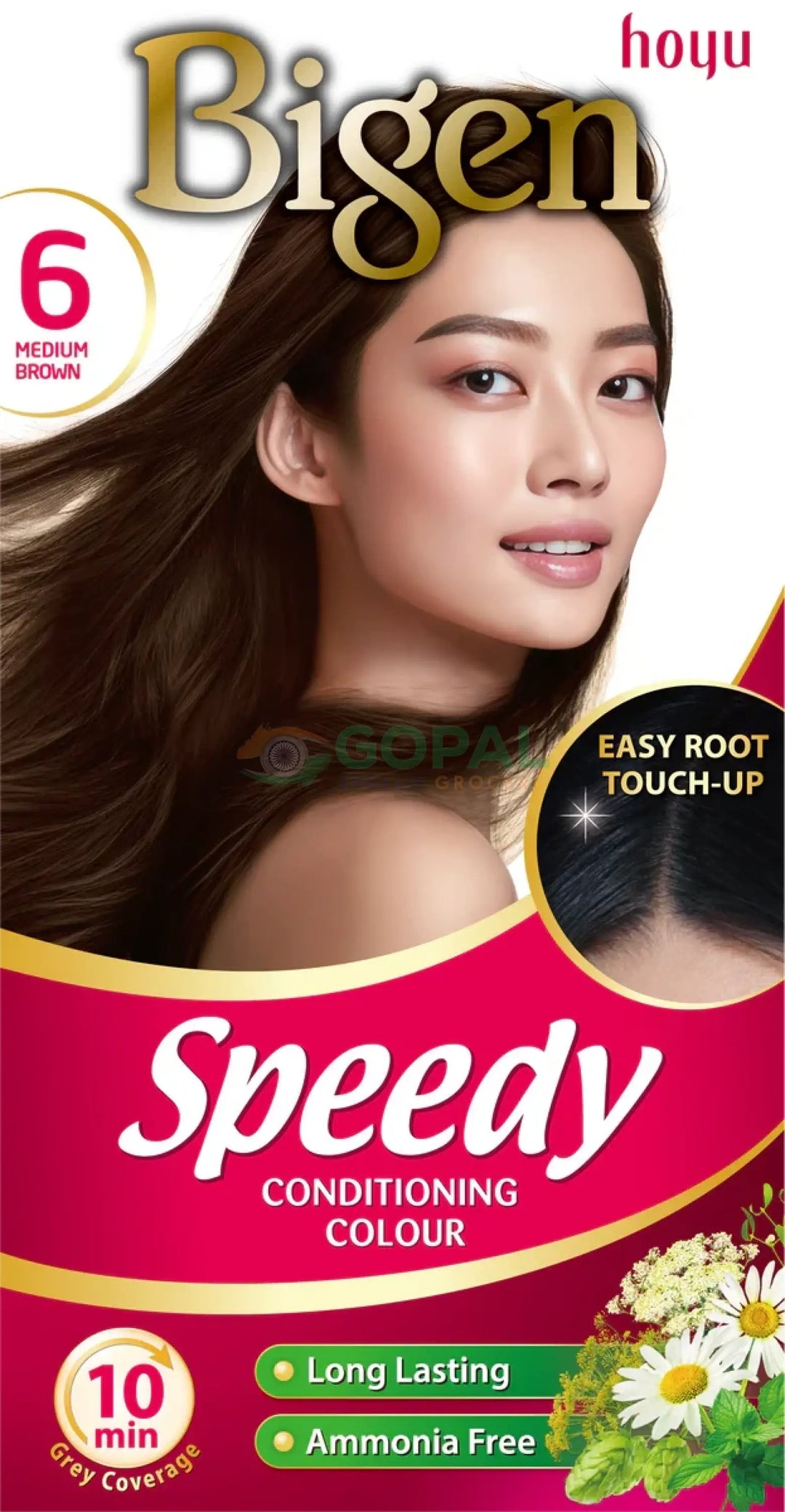 Bigen Women’s Speedy Colour (6) Medium Brown 80g - Hair Color