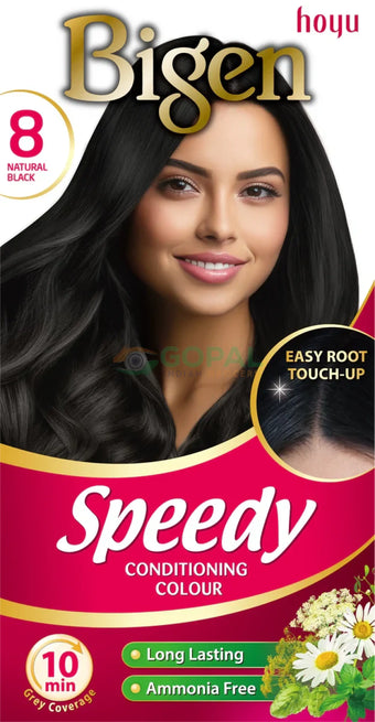 Bigen Women’s Speedy Colour (8) Natural Black 80g - Hair Color