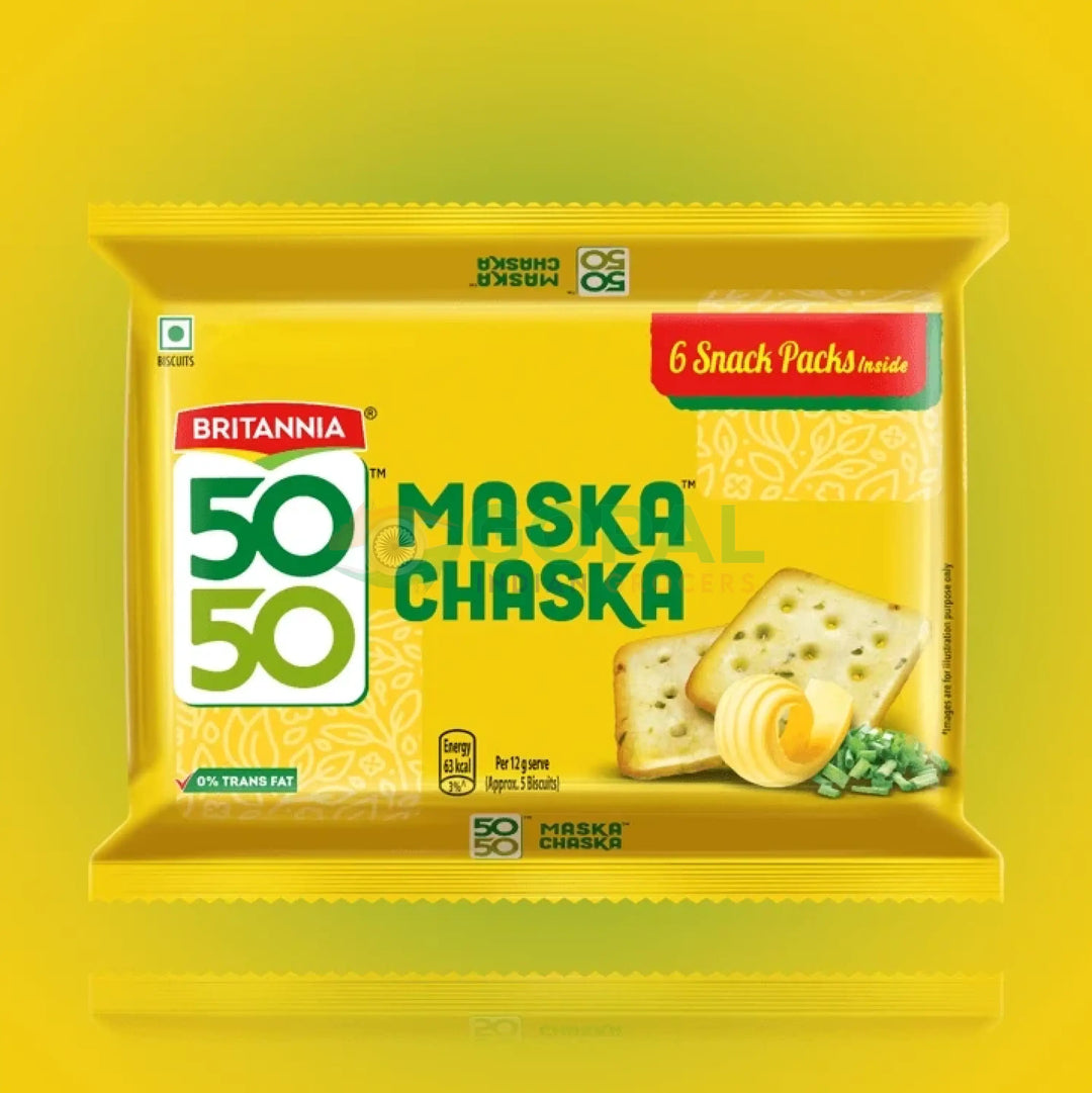Britannia 50/50 Maska Chaska Biscuits Family Pack 372g - Biscuits & Cookies
