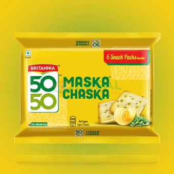 Britannia 50/50 Maska Chaska Biscuits Family Pack 372g - Biscuits & Cookies