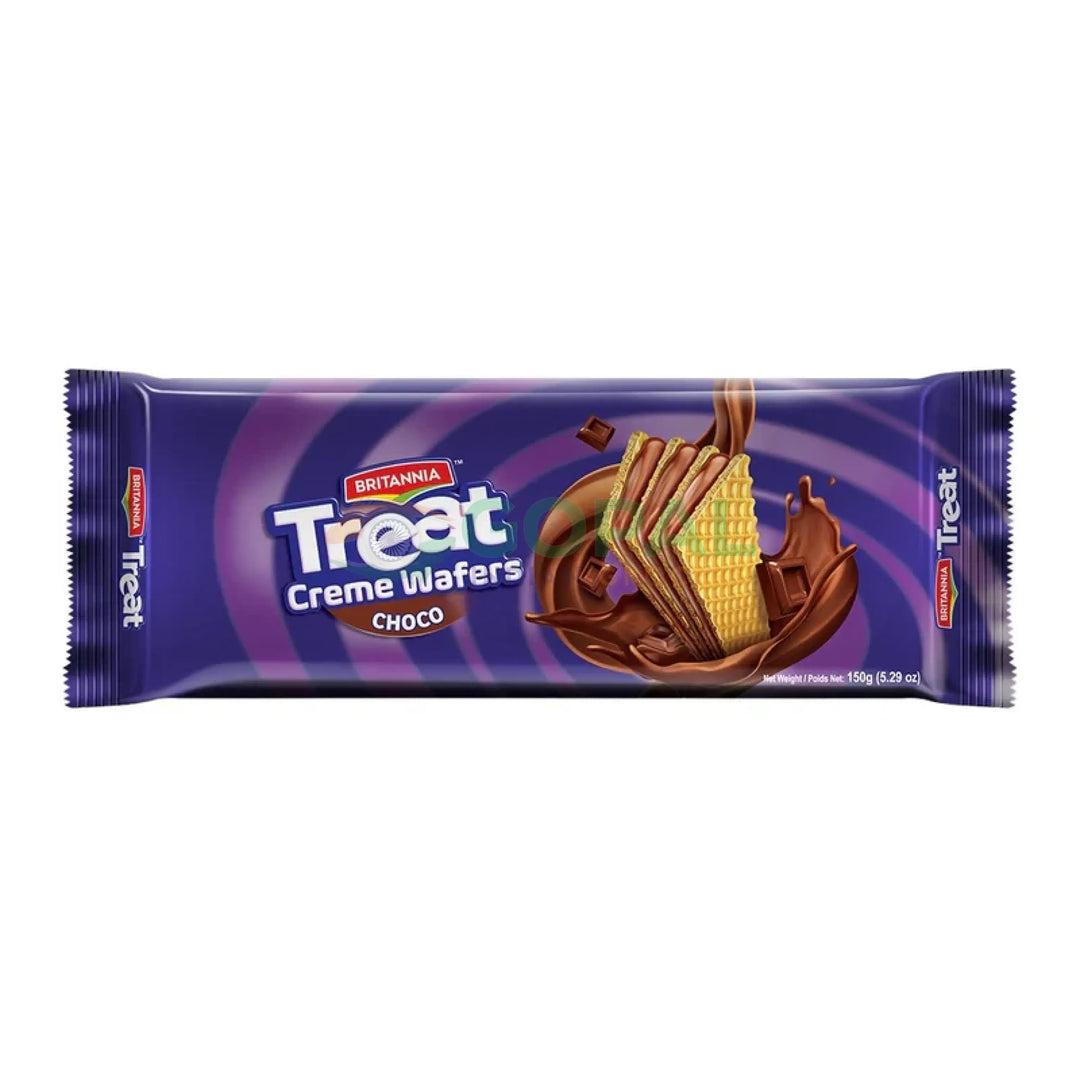 Britannia Treat Wafer Biscuits Chocolate 150g - Biscuits & Cookies