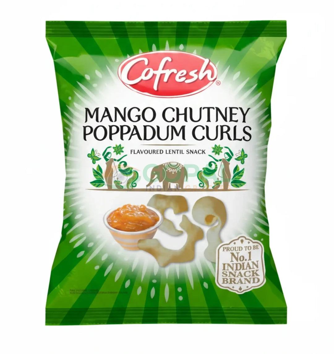 Cofresh Mango Chutney Pappadum Curls 80g - Numkeen Mix