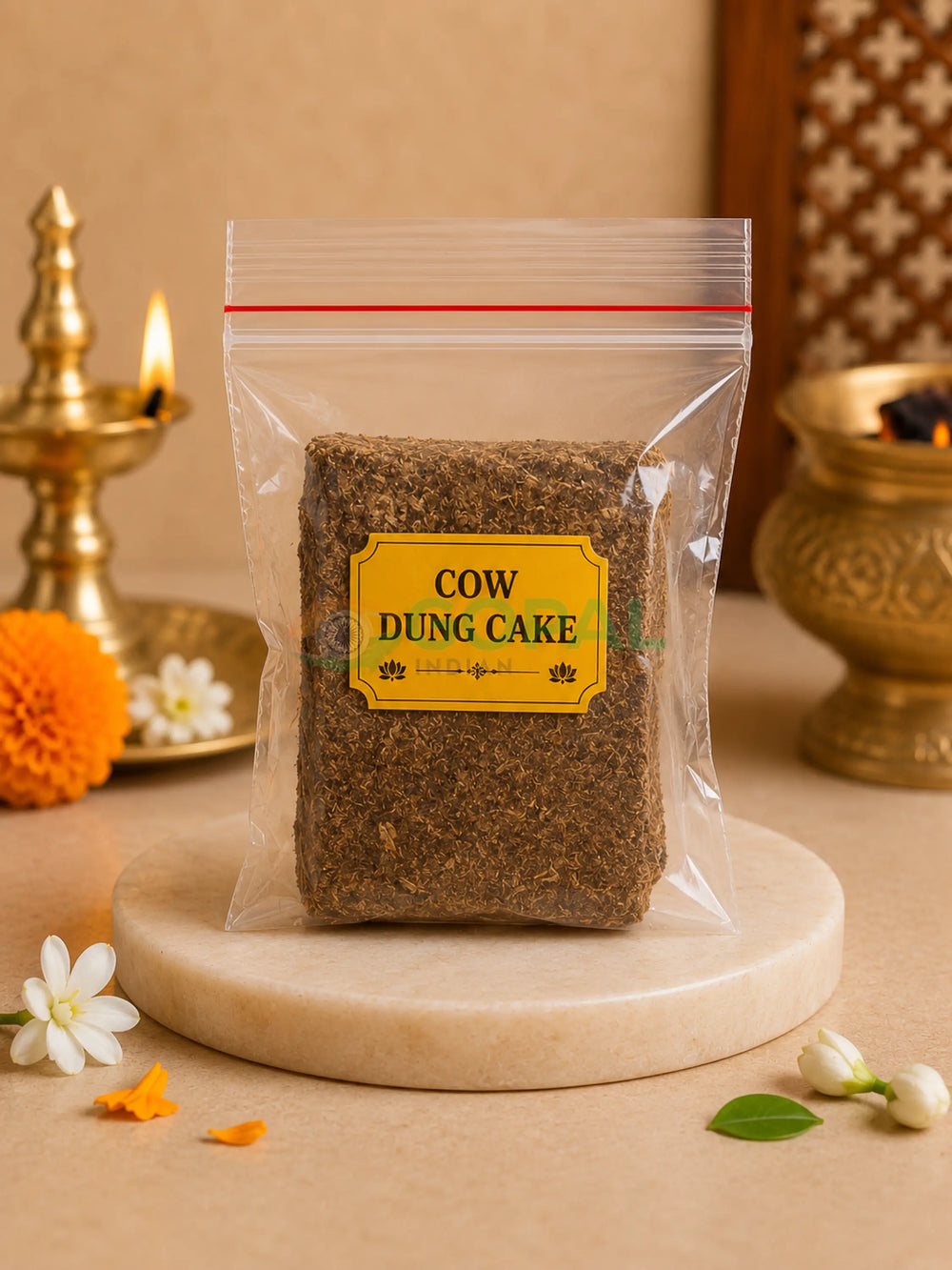 Cow Dung Cake (For Pooja & Hawan Use) - Pooja Essentials