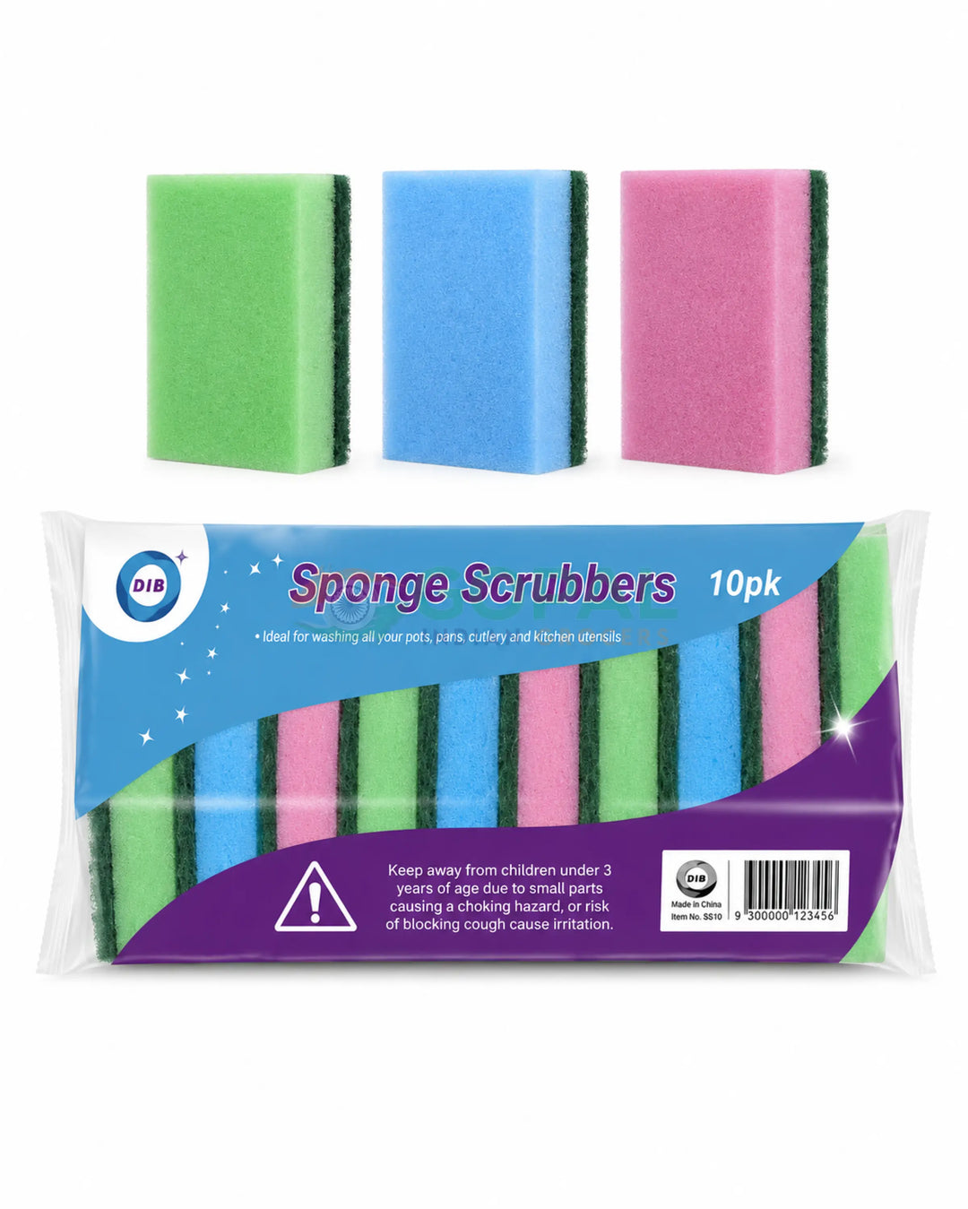 DID 10pc Sponge Scrubbers - Cleaning Products