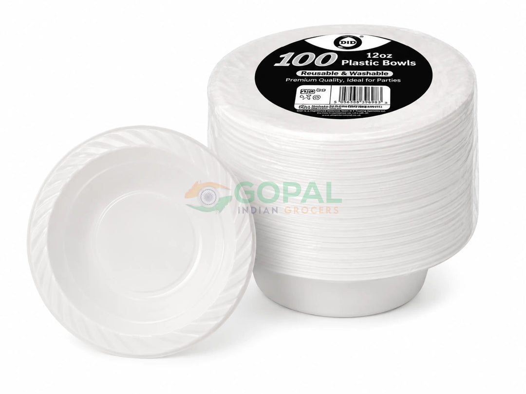 DID 12oz Plastic Bowls 100 PCS - Disposables