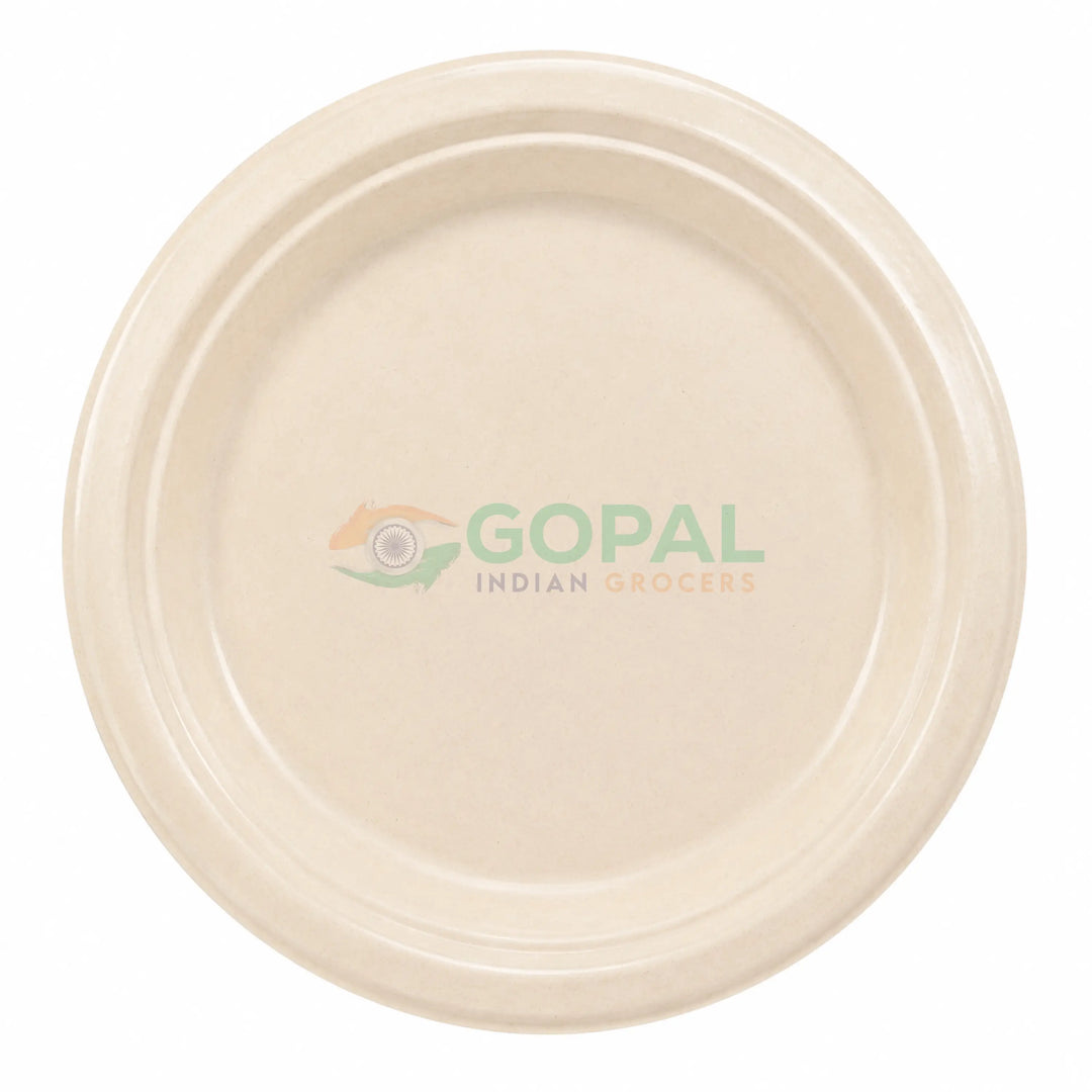 DID 7’’ Biodegradable Bagasse Round Plates 50 PC - Disposables