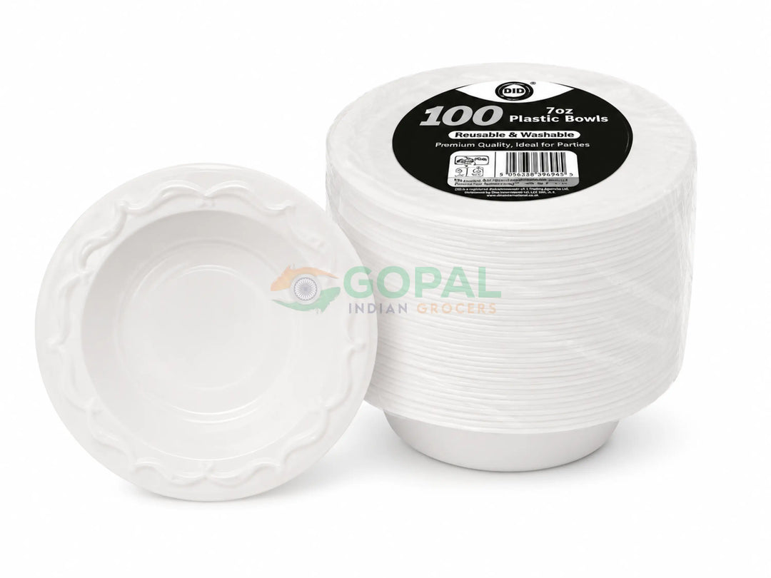 DID 7oz Plastic Bowls 100 PCS - Disposables