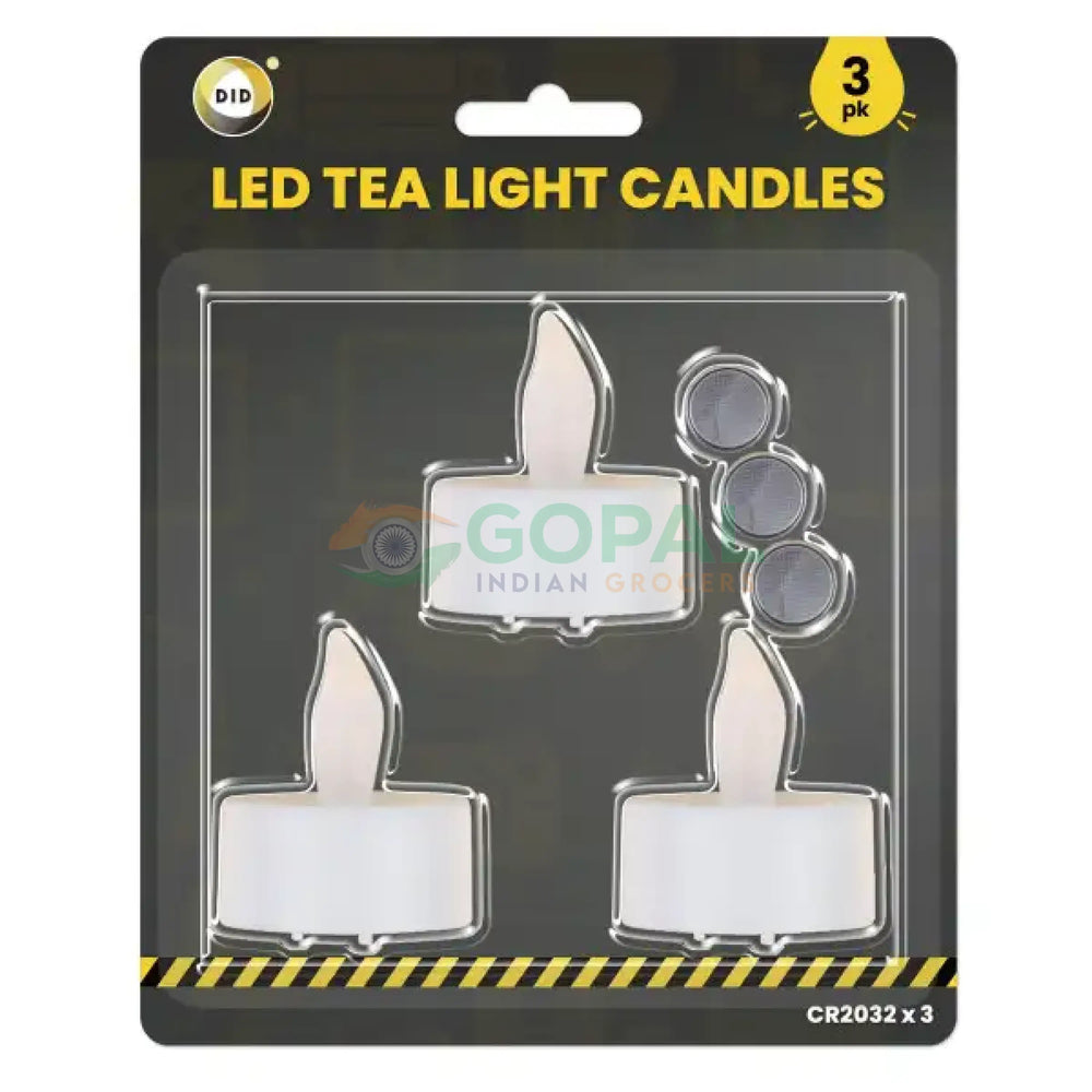 DID LED Tealight Candle 3Pcs - Diya Wicks / Candles