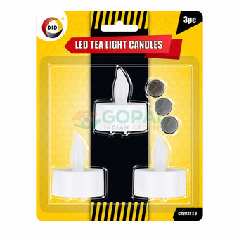 DID LED Tealight Candle 3Pcs - Diya Wicks / Candles