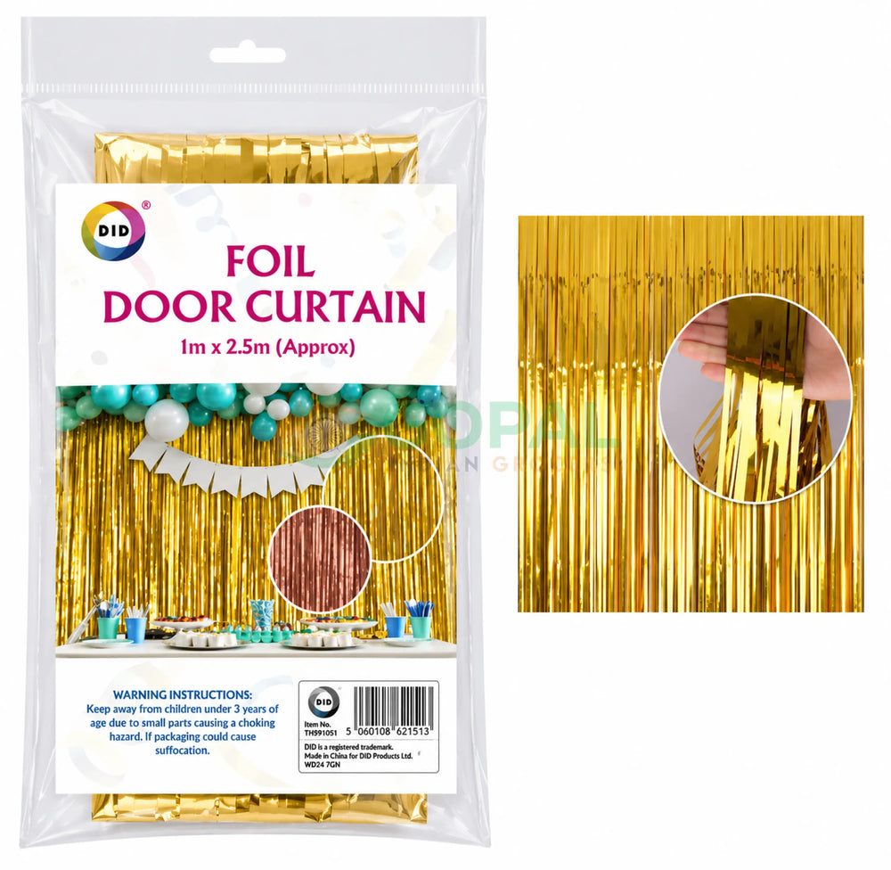 DID Metallic Foil Door Curtain (1m x 2.5m) - Other Essentials