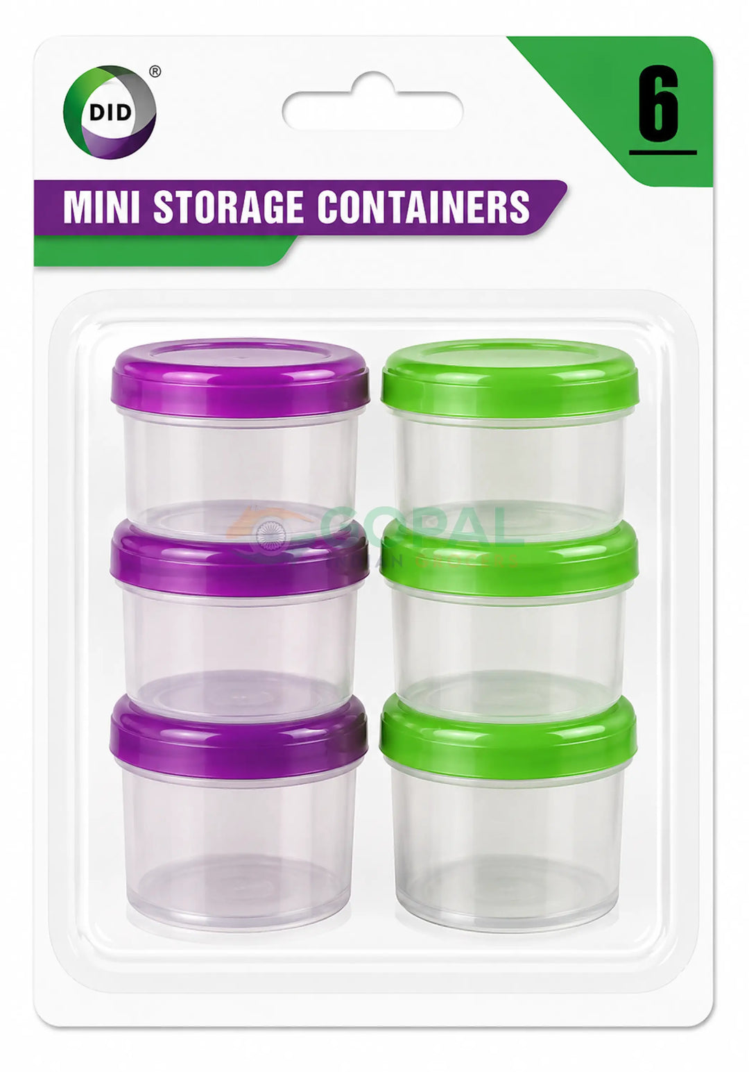DID Mini Round Storage Containers (6-Pack) - Disposables