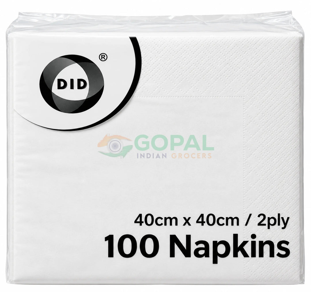 DID Napkins 40cm x 40cm / 2ply White 100Pcs - Tissues & Napkins