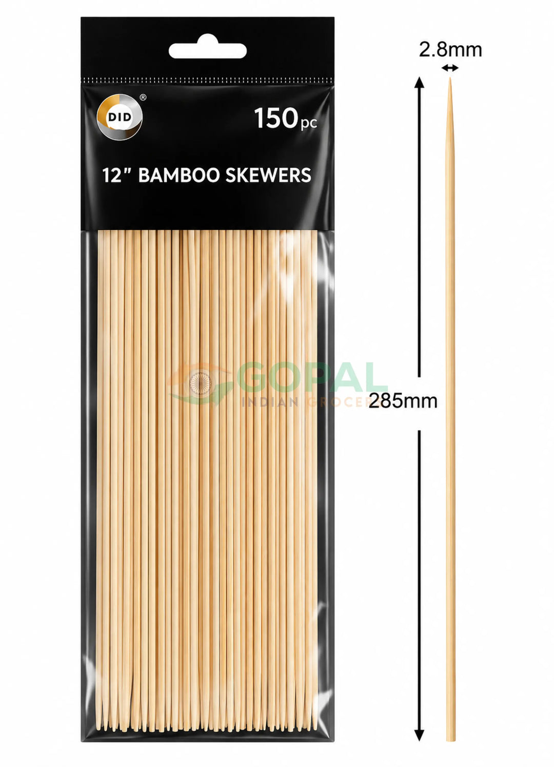 DID Natural Bamboo Skewers (150-Pack) - Other Essentials