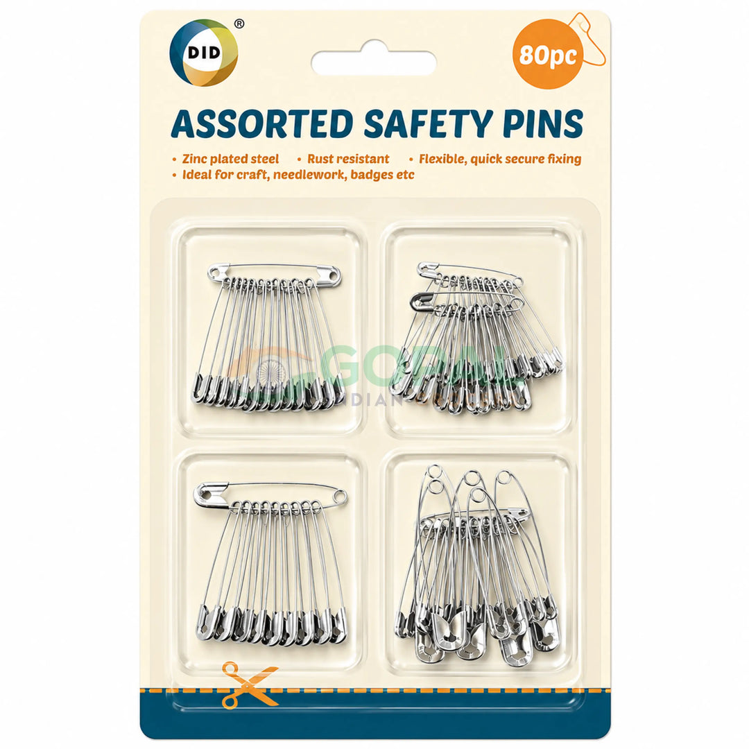 DID Rust-Resistant Safety Pins (80 Pcs) - Other Essentials