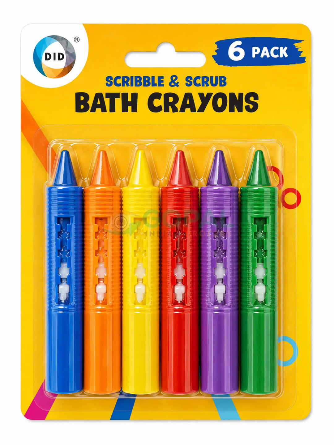 DID Scribble & Scrub Bath Crayons (6Pcs) - Other Essentials