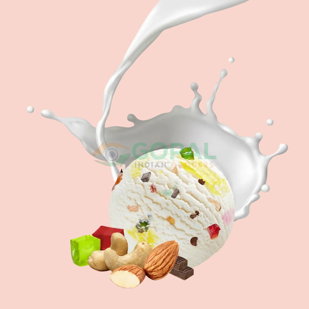 Divine American Dry Fruit Ice Cream 1L - Ice Cream & Kulfi