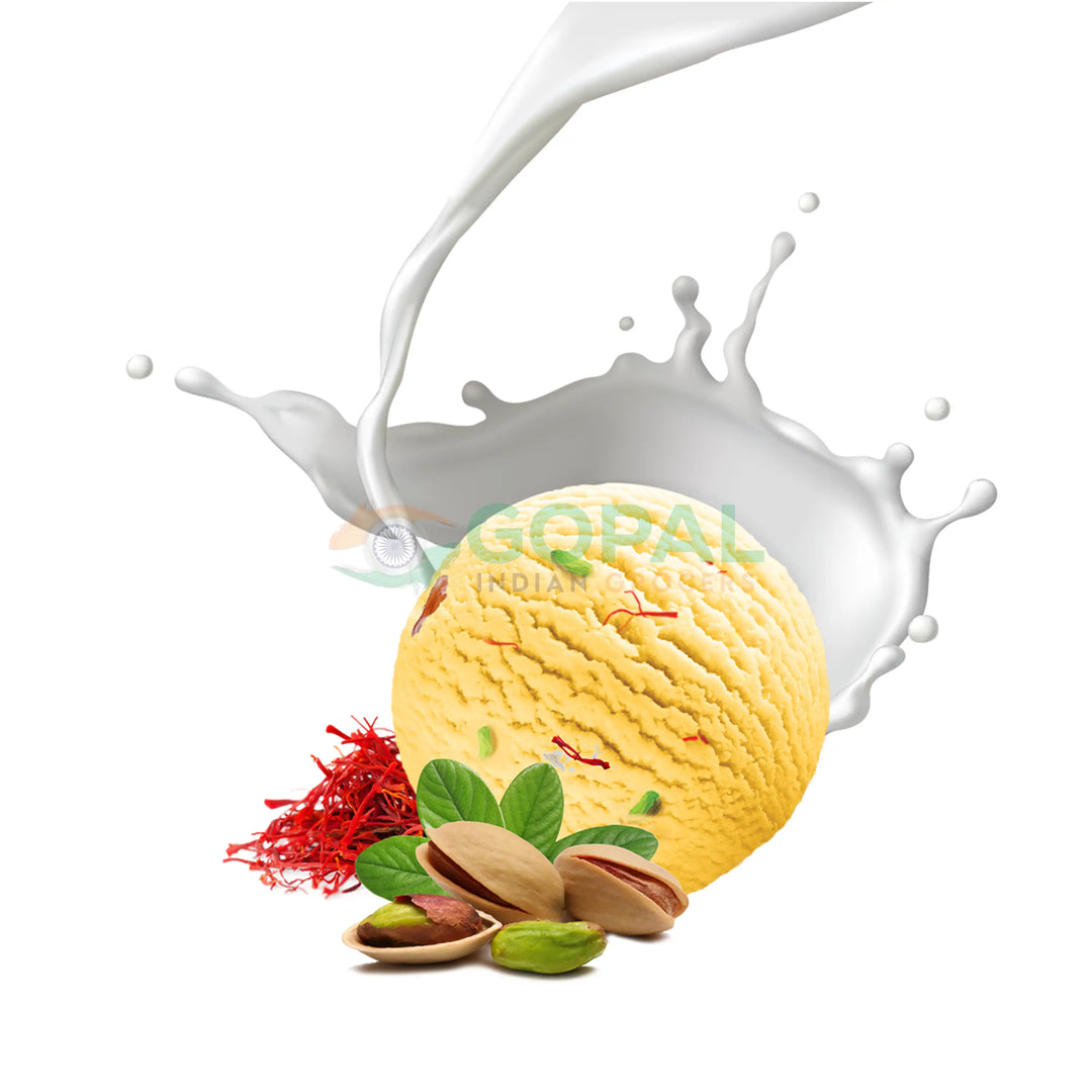 Divine Kesar-Pista Ice Cream 1L - Ice Cream & Kulfi