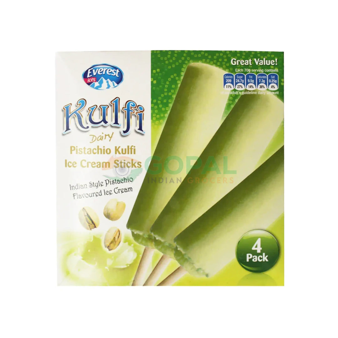 Everest Pistachio Kulfi Ice Cream Stick (4Pcs) - Ice Cream & Kulfi