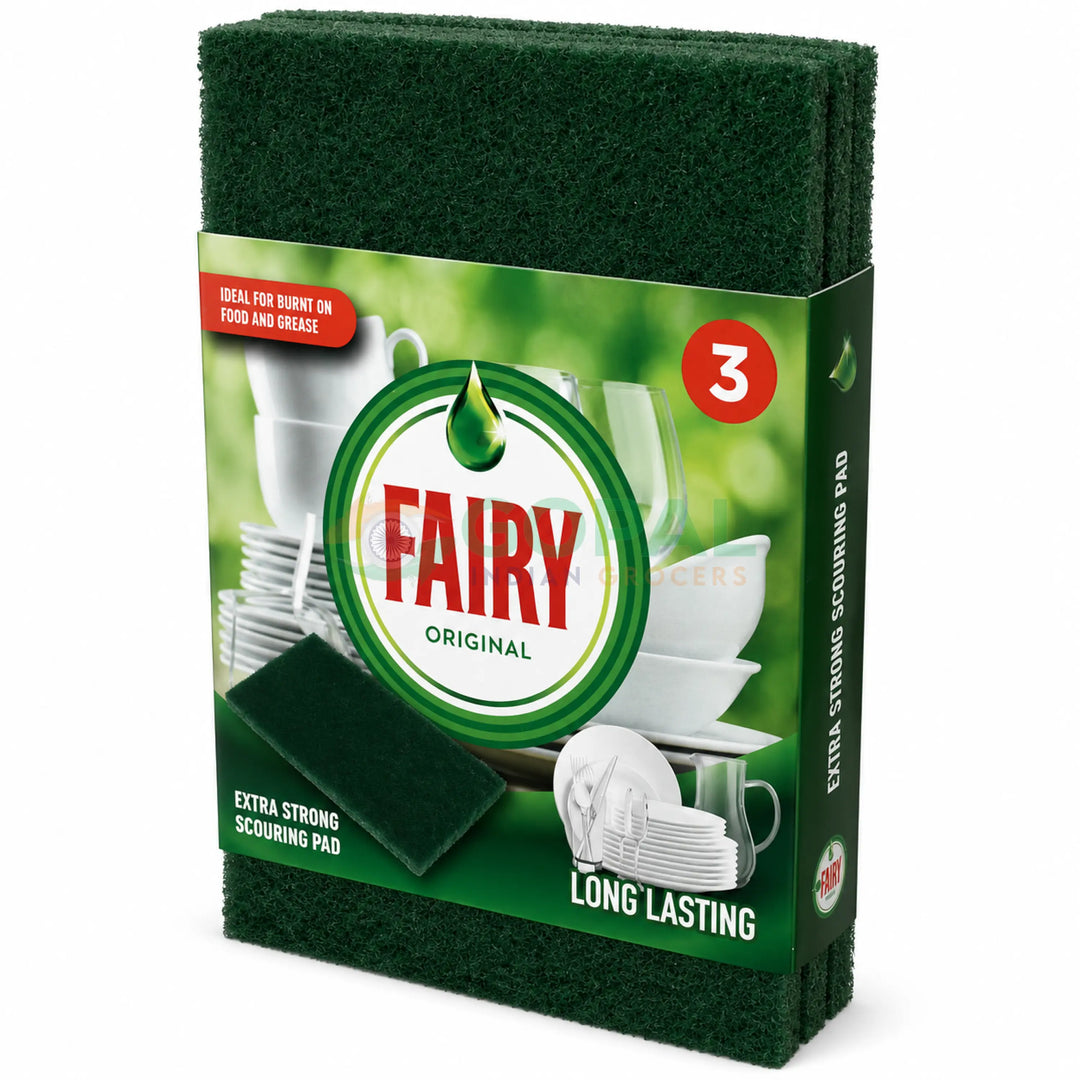 Fairy Original Extra Strong Scouring Pads 3Pcs - Cleaning Products