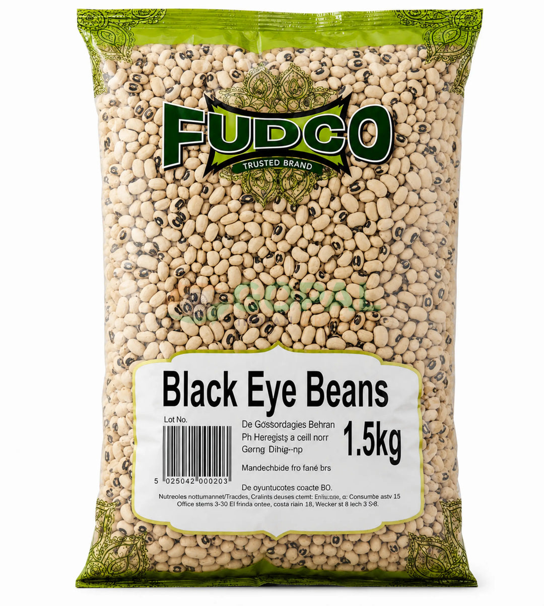 Fudco Black Eye Beans 1.5kg - Beans & Peas