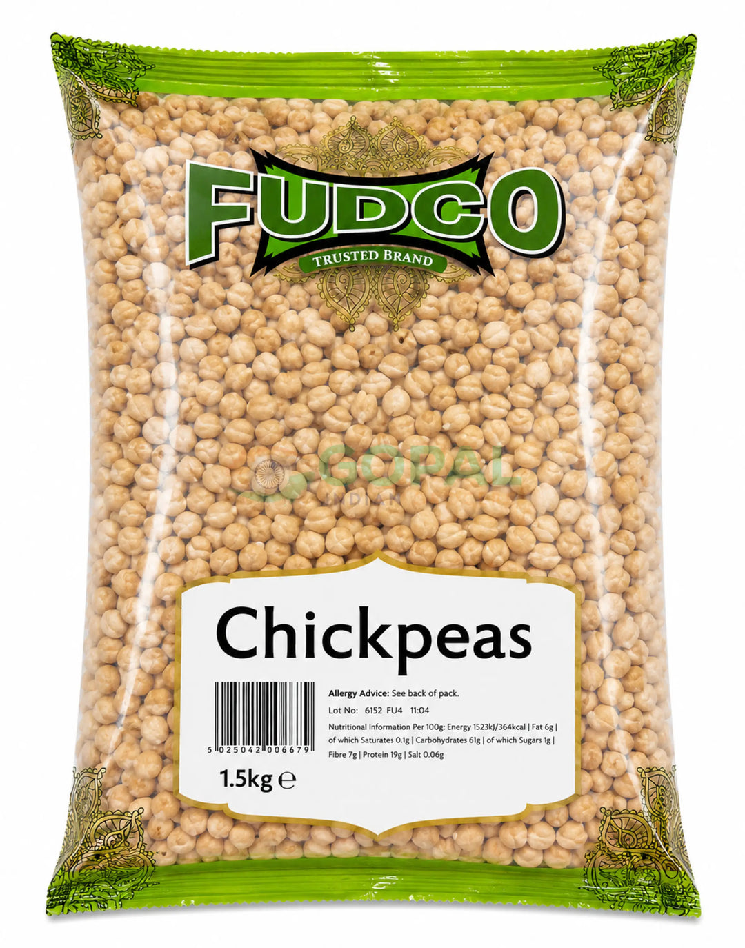 Fudco Chick Peas 1.5kg - Beans & Peas