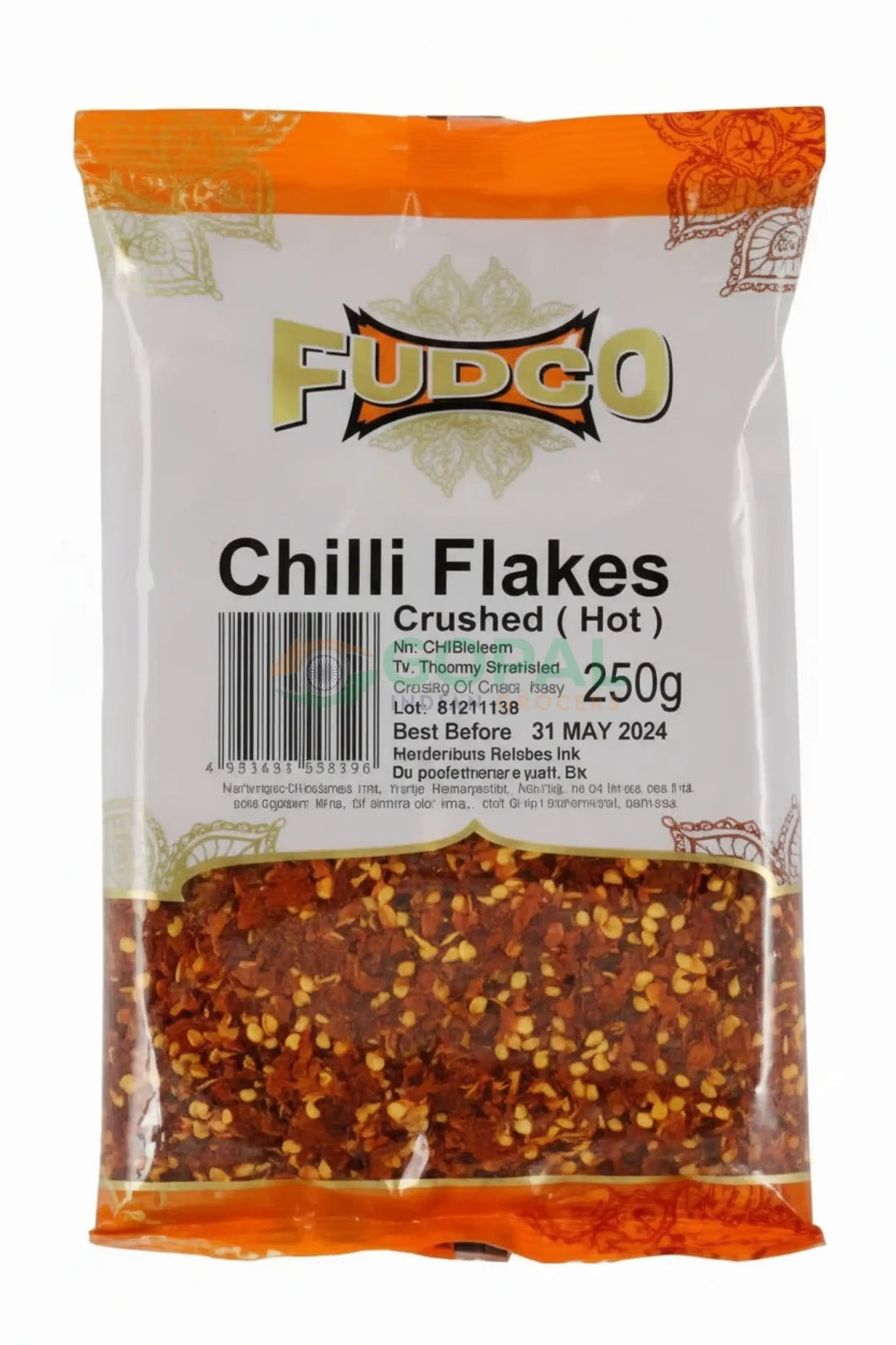 Fudco Crushed Chilli Flakes 250g - Ground Spices