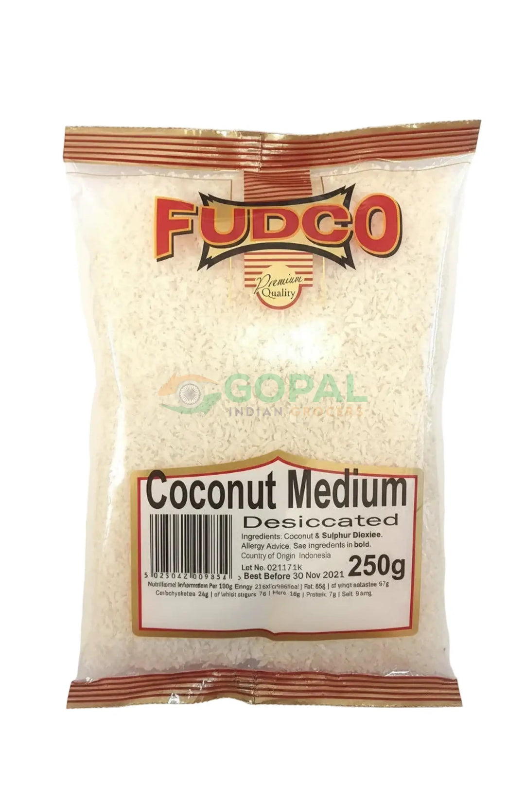 Fudco Desiccated Coconut (Medium) 250g - Dried Fruits