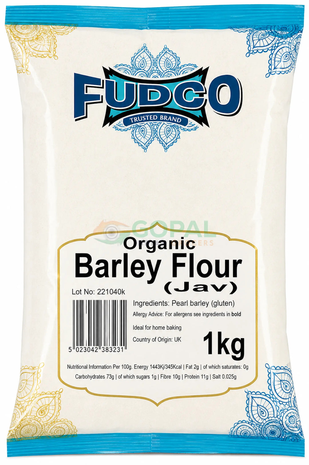 Fudco Organic Barley Flour 1kg - Other Flours