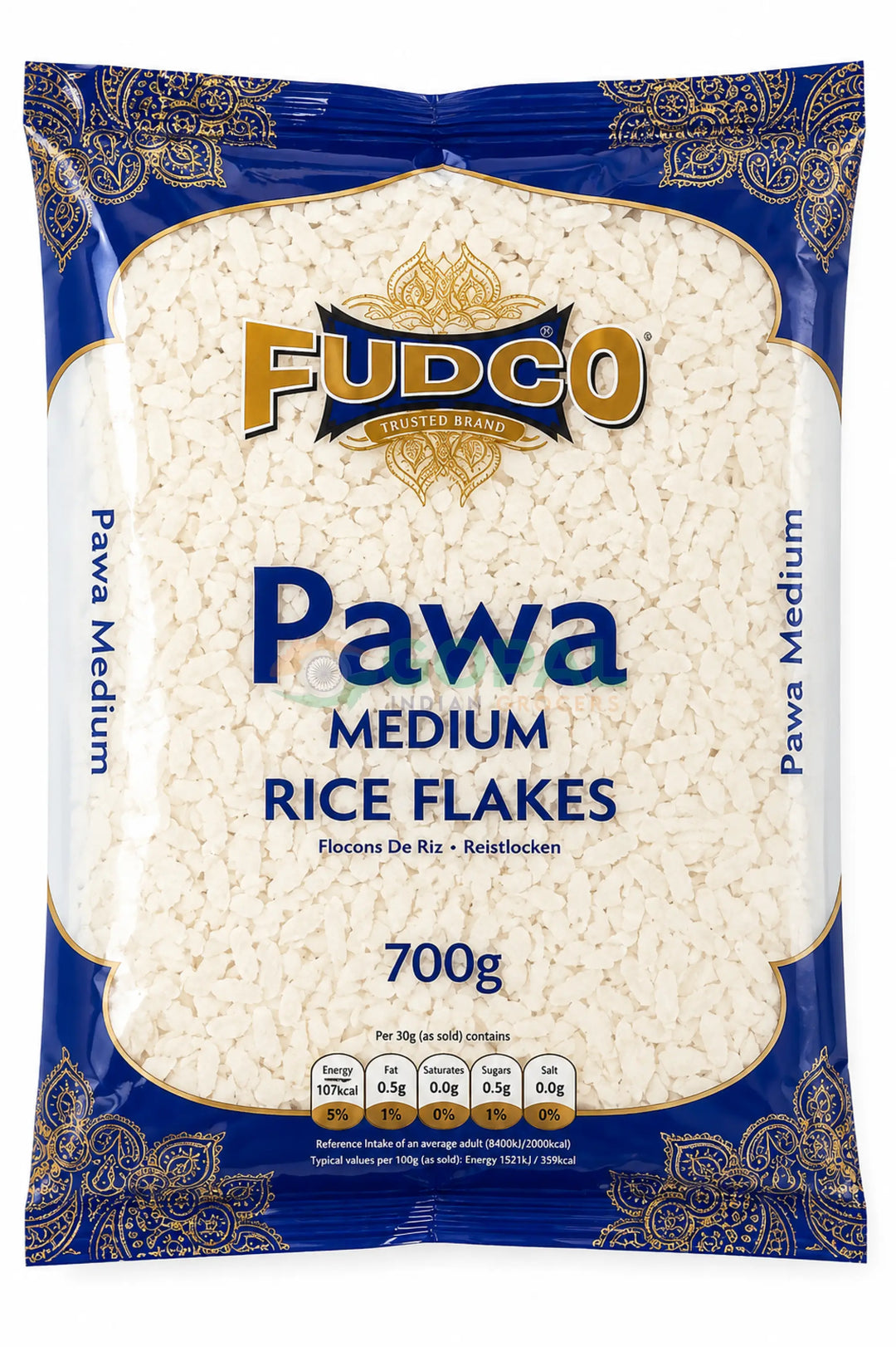 Fudco Pawa Medium (Rice Flakes) 700g - Poha (Rice Flakes)