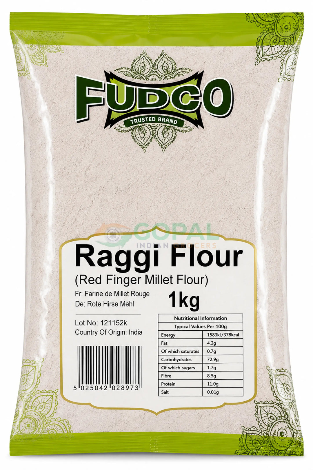 Fudco Raggi (Red Millet) Flour 1kg - Other Flours