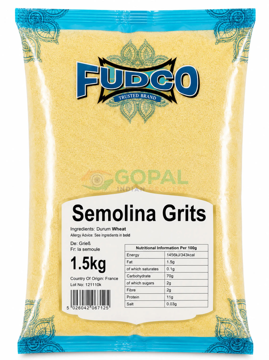 Fudco Semolina Grits 1.5kg - Semolina