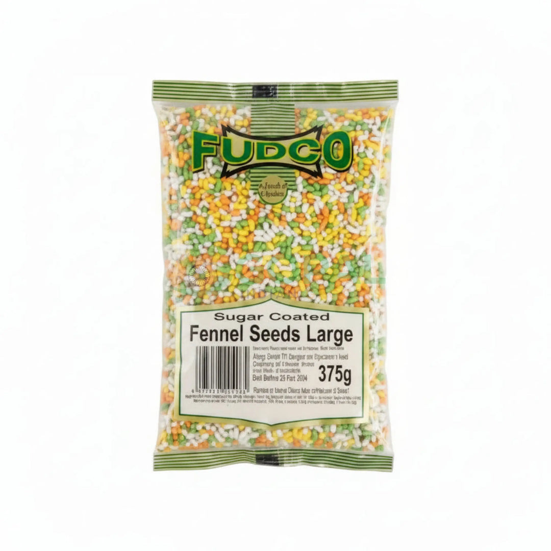 Fudco Sugar Coated Large Fennel Seeds 375g - Fennel Seeds