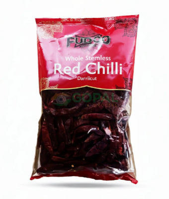 Fudco Whole Stemless Red Chilli (Dandicut) 100g - Whole Spices