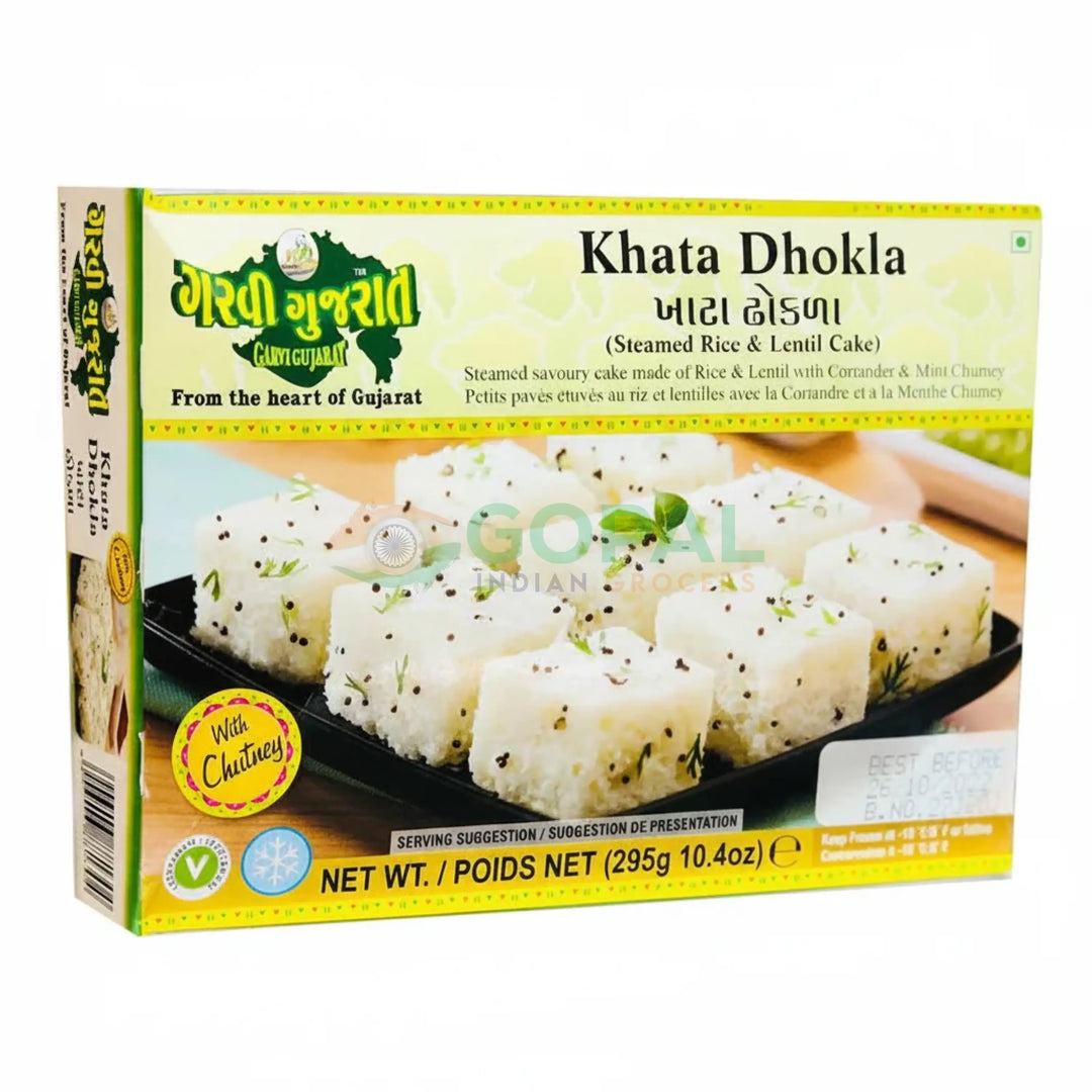Garvi Gujarat Khatta Dhokla 295g - Frozen Snacks