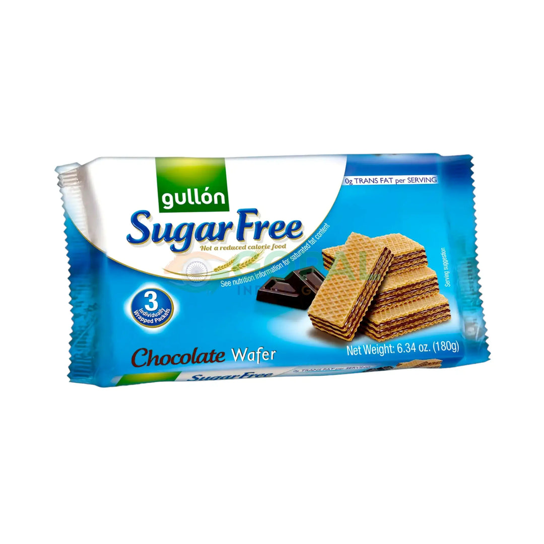 Gullon Sugar Free Chocolate Flavour Wafer 180g - Biscuits & Cookies