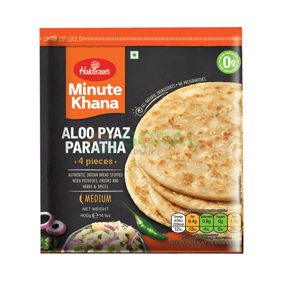Haldiram Aloo Pyaz Paratha 400g - Parathas Chapatties & Naan