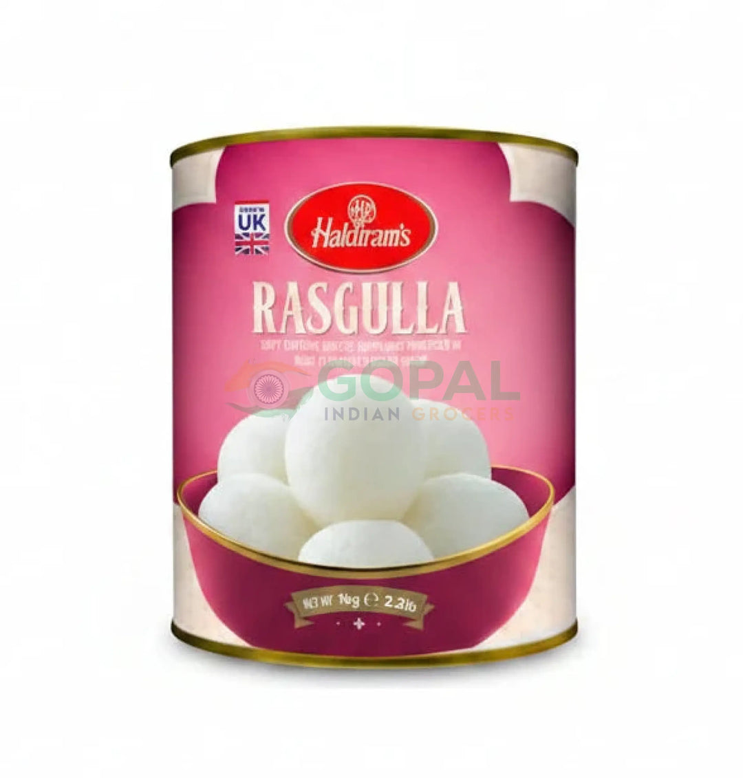 Haldiram Rasgulla Tin 1kg - Canned Sweets