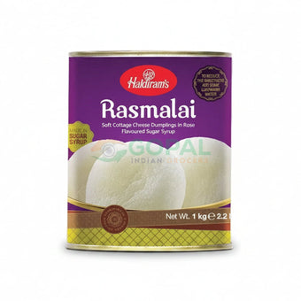 Haldiram Rasmalai Tin 1kg - Canned Sweets