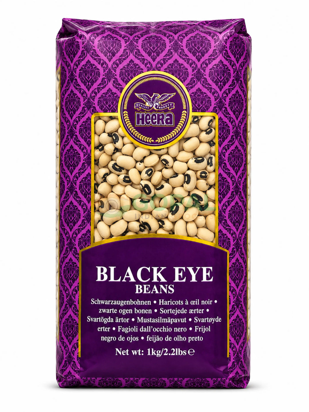 Heera Black Eye Beans 1Kg - Beans & Peas