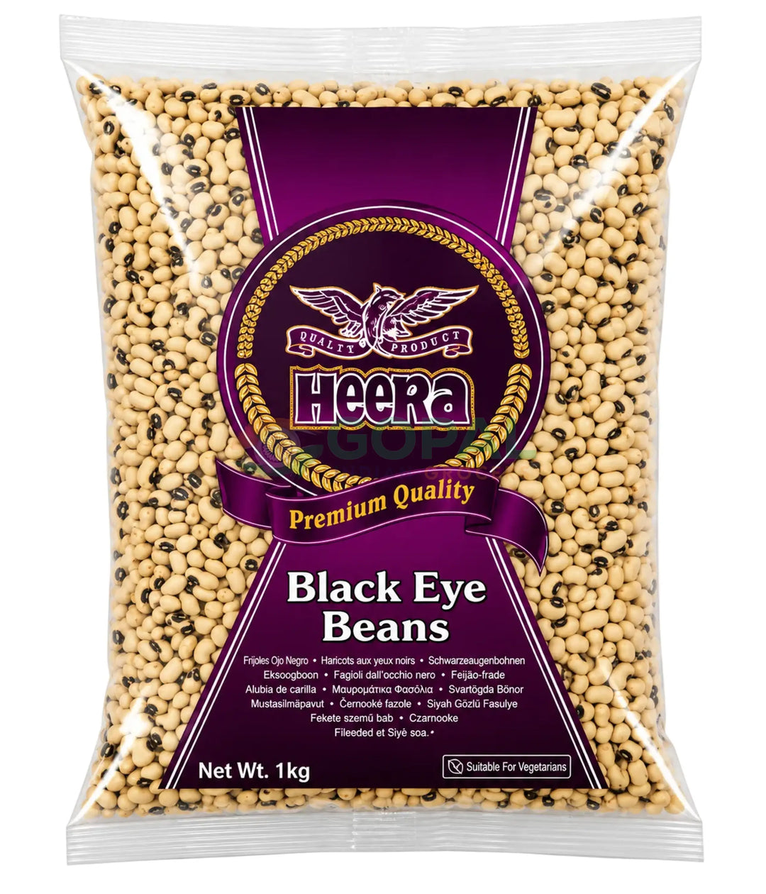 Heera Black Eye Beans 1Kg - Beans & Peas